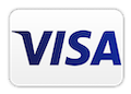 Wir akzeptieren Zahlungen per VISA Kredit- oder Debitkarte