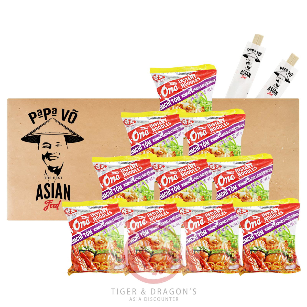 A-One Instantnudeln Kim Chi Shrimps Geschmack 10x85g