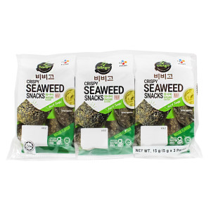 Bibigo Crispy Seaweed Wasabi 10er Pack (10x15g(3x5g))