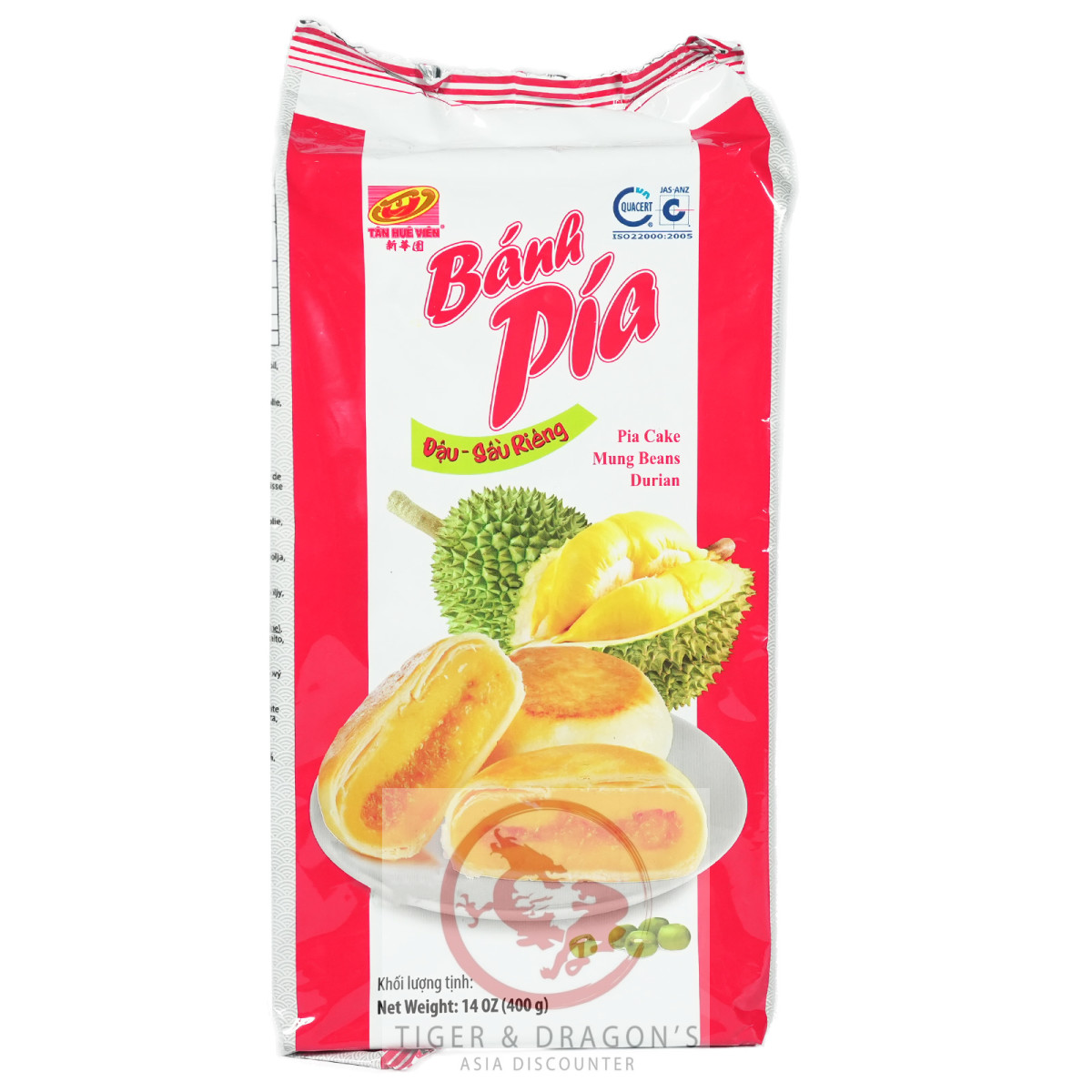 Tan Hue Vien Banh Pia Mungobohnen mit Durian 400g