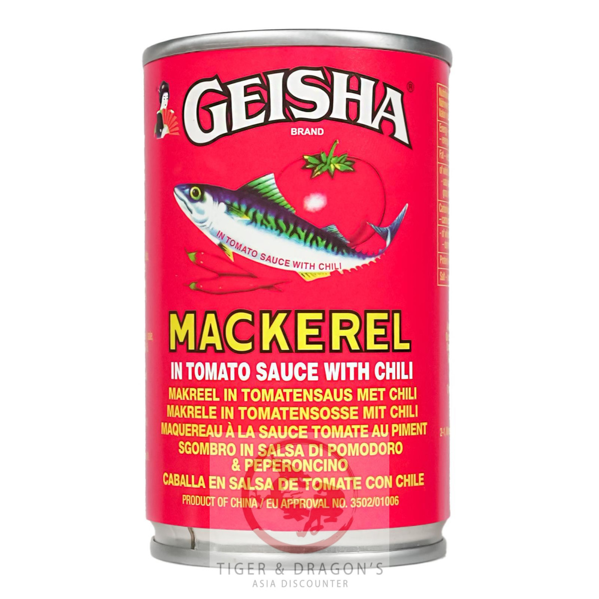 Geisha Makrele in Tomatensoße mit Chilli 425g/ATG255g