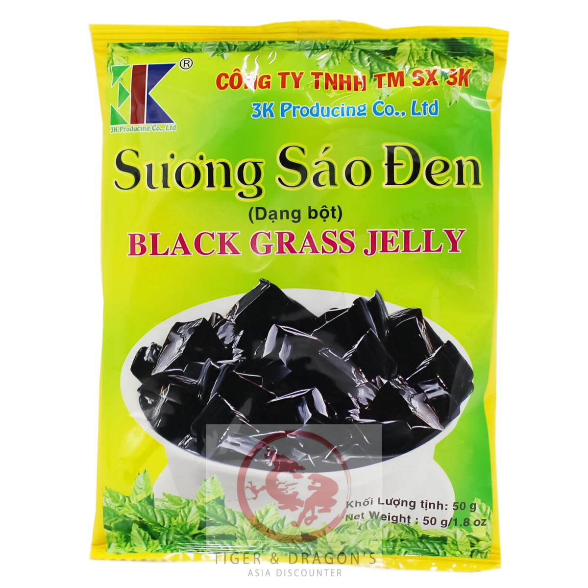 3K Schwarzer Grass Jelly Pulver/Suong Sao Den Dang bot 50g