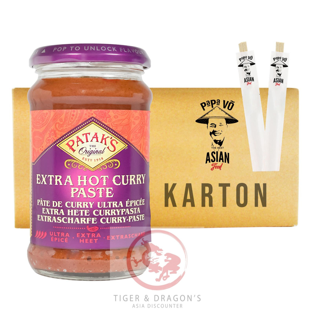 Pataks Extra Hot Currypaste 6x283g