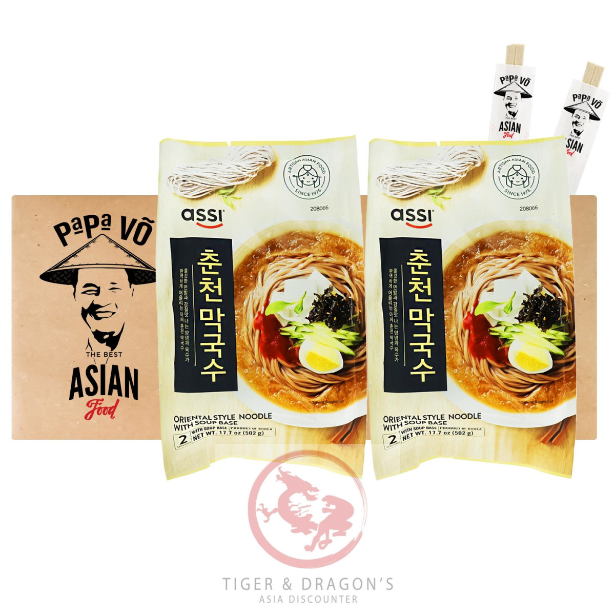 Assi Oriental Style Nudeln mit Sauce Mak-Guksu 2x502g