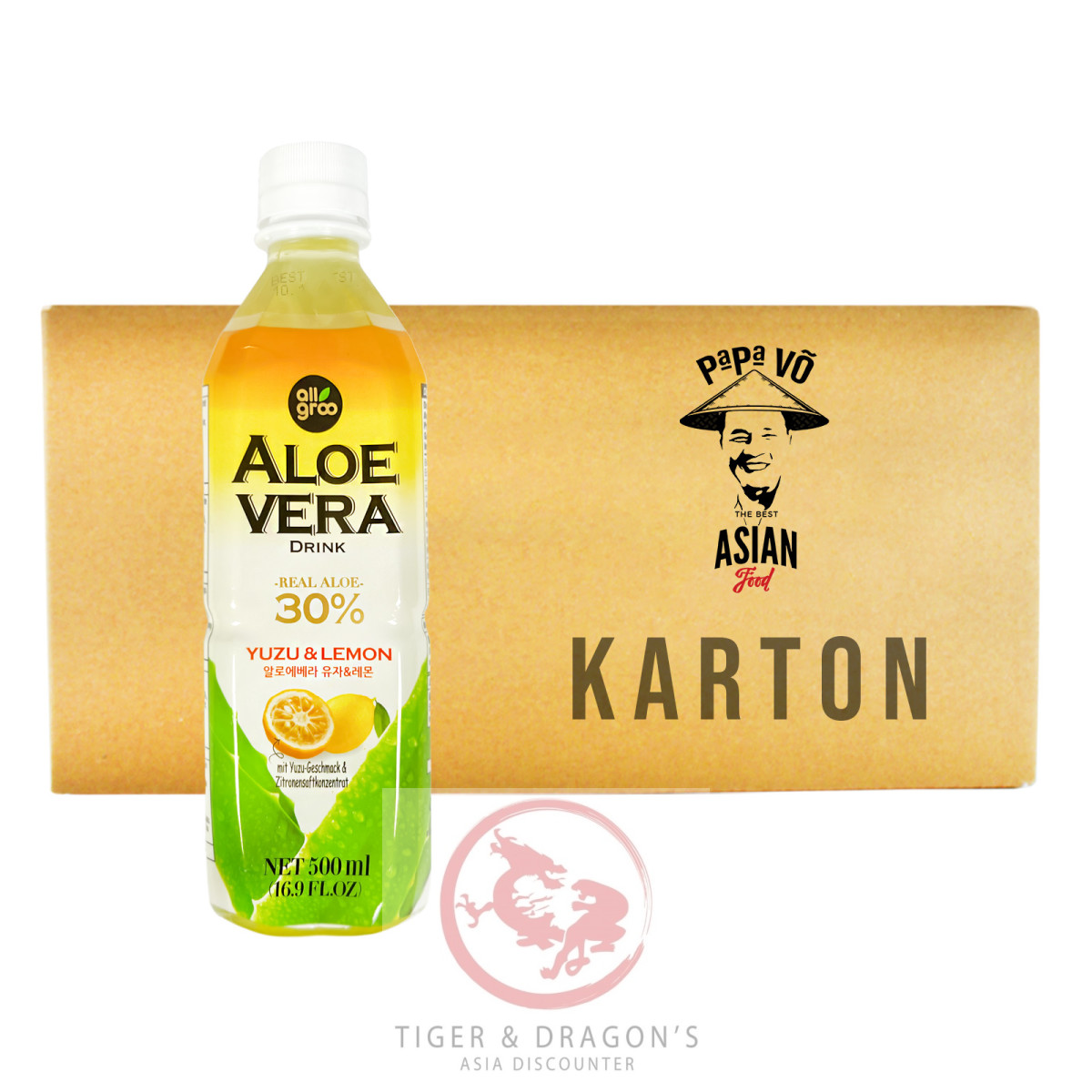 Allgroo Aloe Vera Drink Yuzu & Lemon 12x0,5L zzgl....