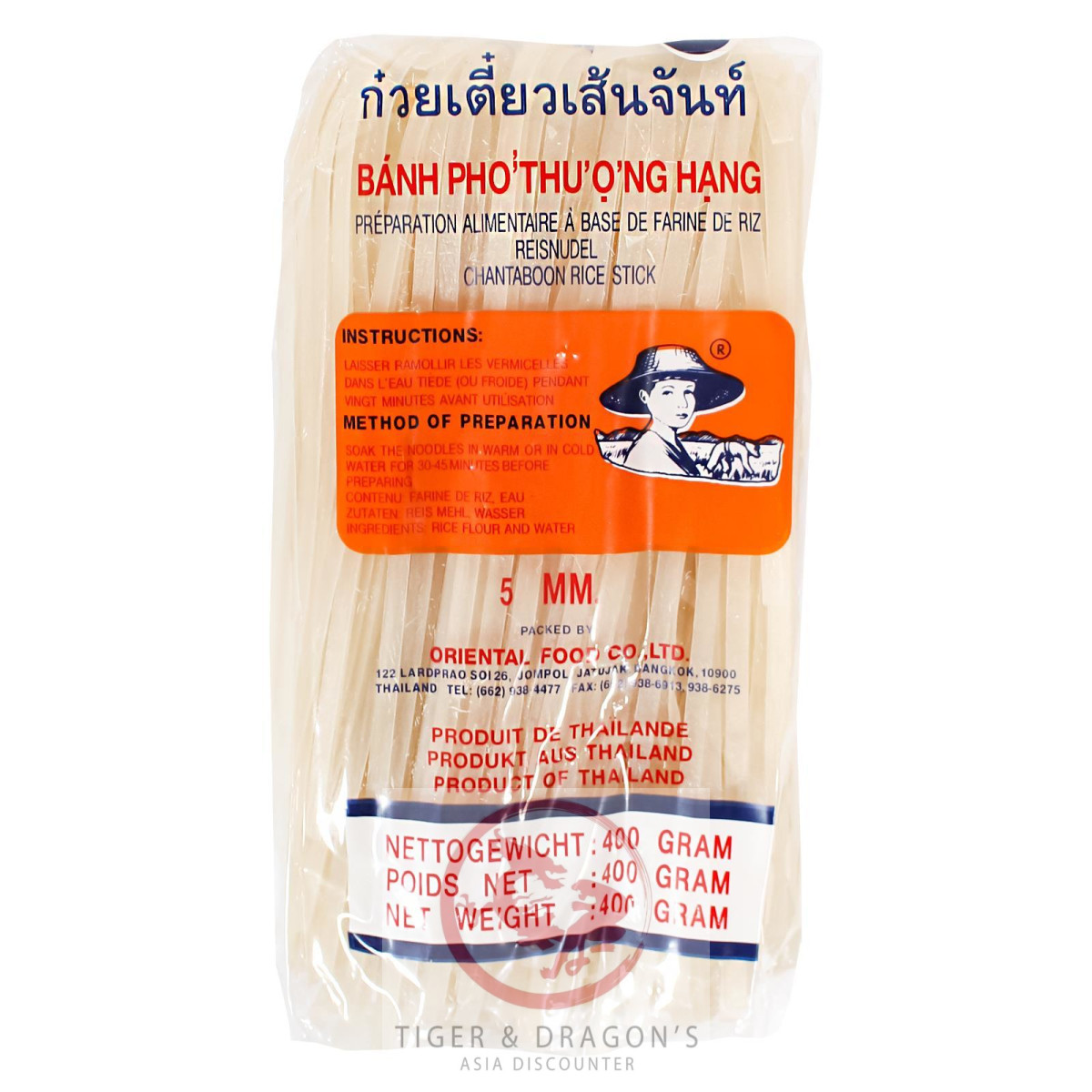 34x400g KK Farmer 5mm Reisbandnudel Banh Pho