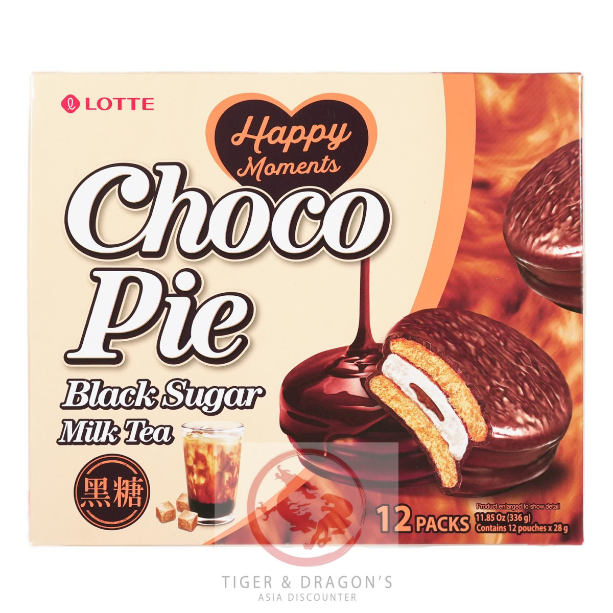 Lotte Choco Pie Black Sugar Milk Tea 336g