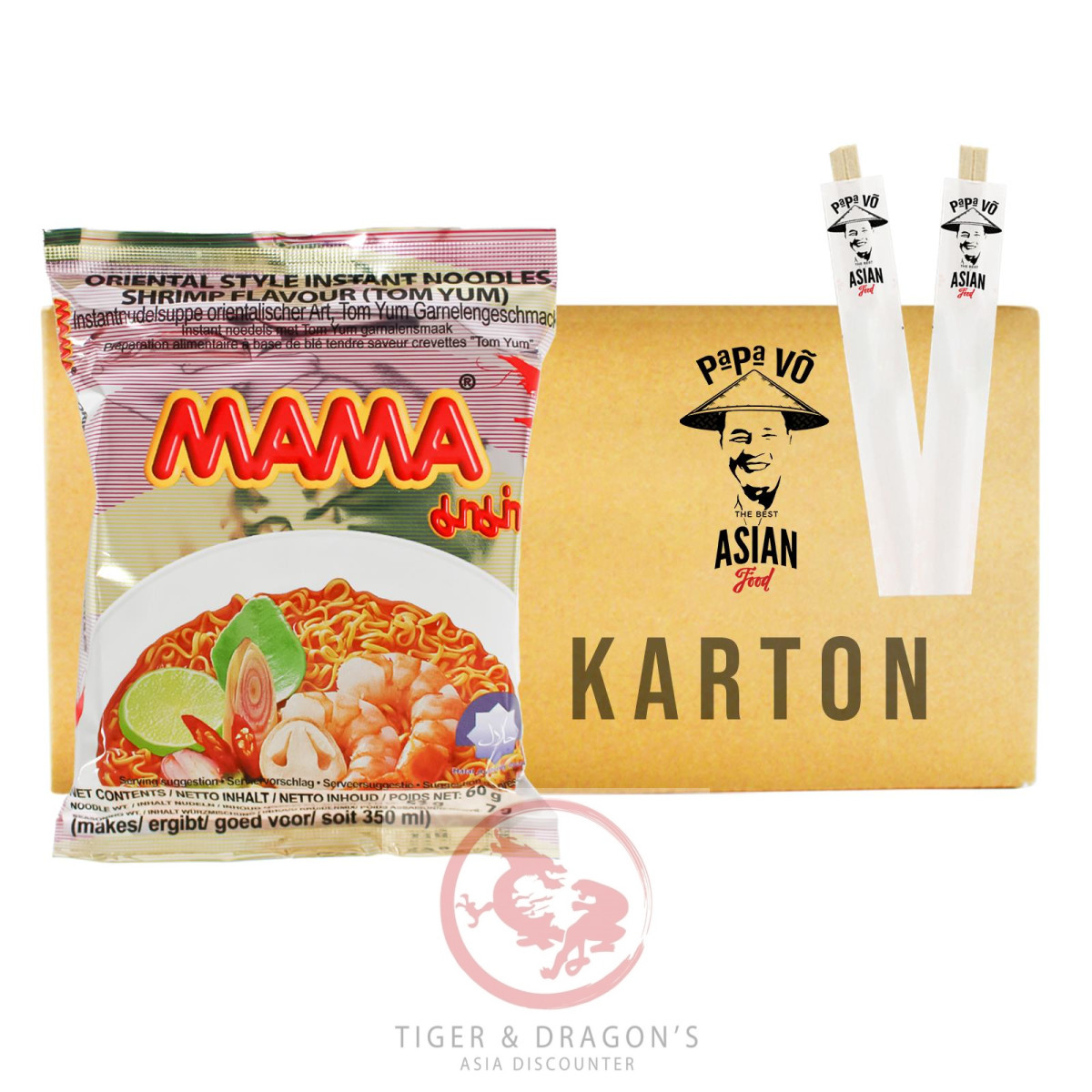 Mama Instantnudel Tom Yum Shrimp 30x60g