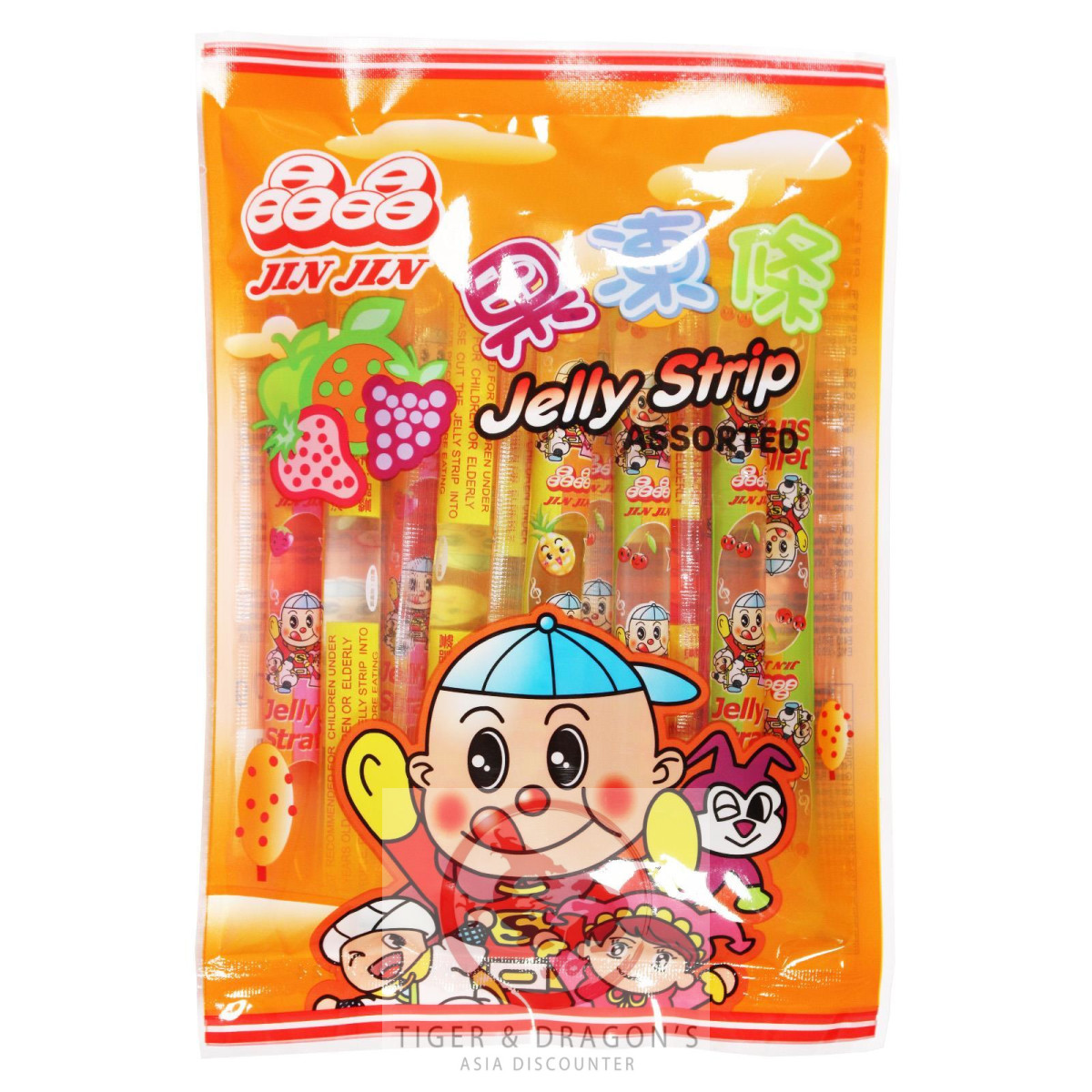 Jin Jin Fruchtgummi Jelly Straws Mix 200g
