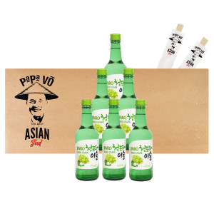 Jinro Green Grape Koreanisches Alkoholisches Getränk mit Traubengeschmack 6x360ml 13%vol.