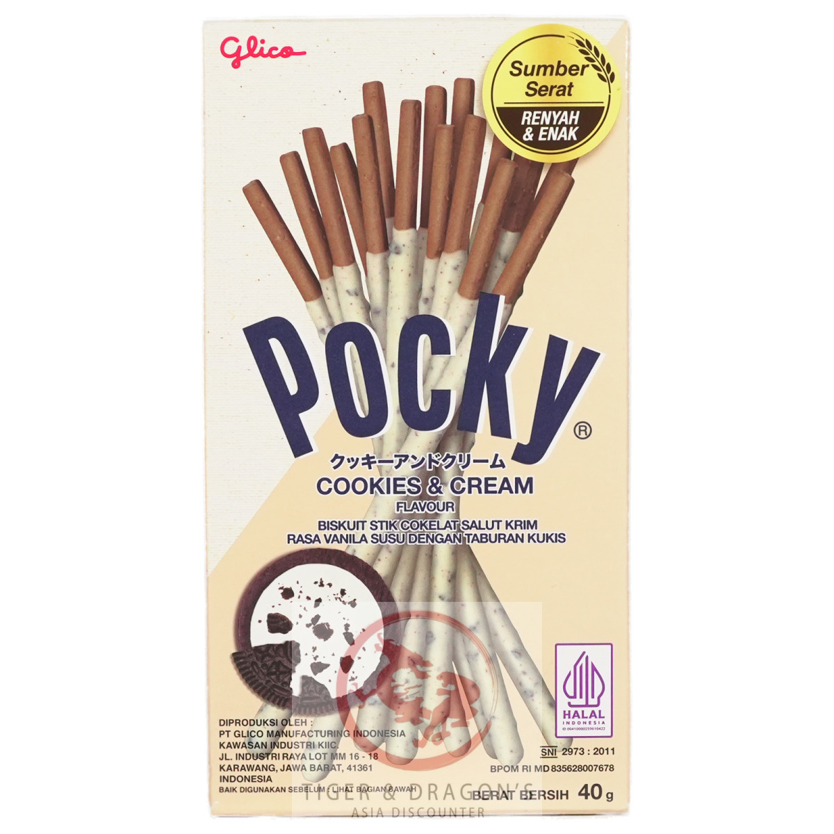 Glico Pocky Cookies & Cream Geschmack 40g