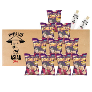 Komesan Braune Reis Chips BBQ Geschmack, Luffy 10x60g