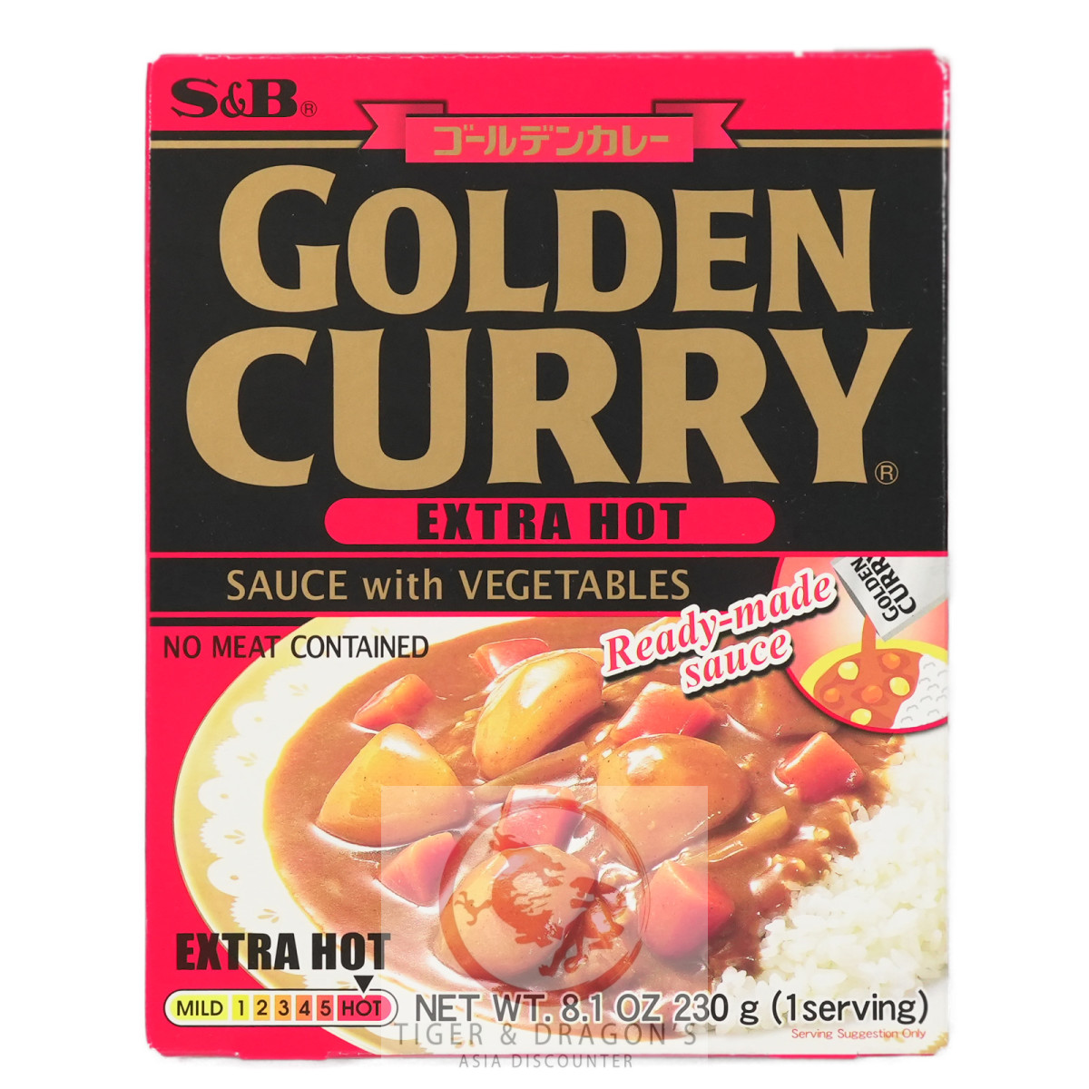 S&B Golden Curry EXTRA HOT Sauce mit Gemüse 230g