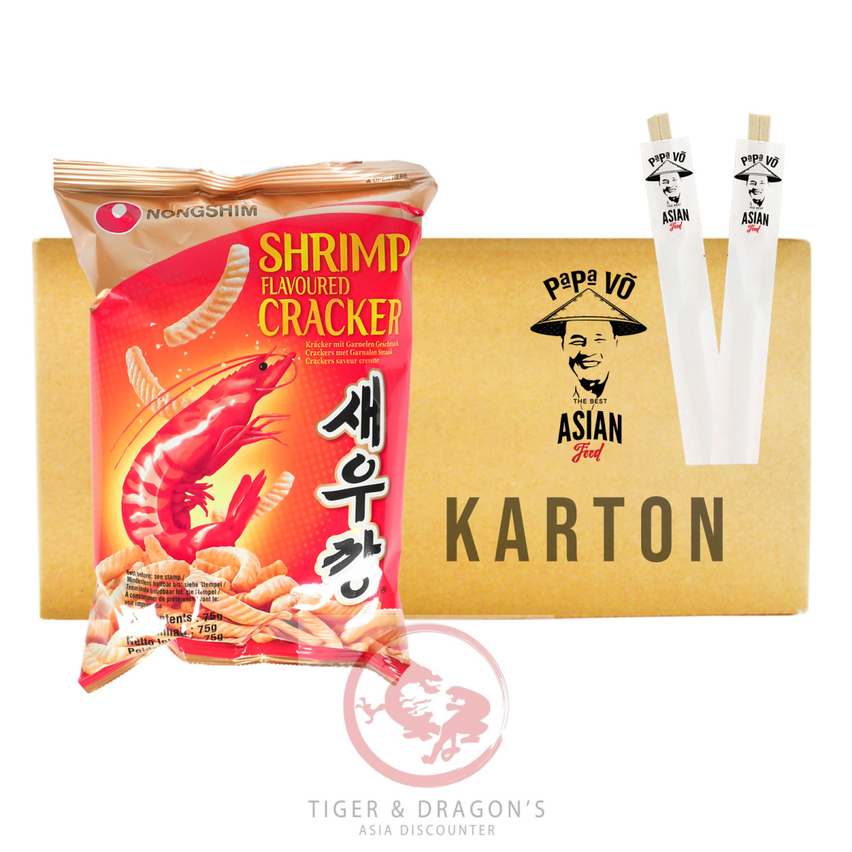 Nong Shim Shrimps Chips mild 20x75g