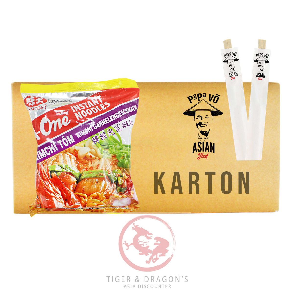 A-One Instantnudeln Kim Chi Shrimps Geschmack 30x85g